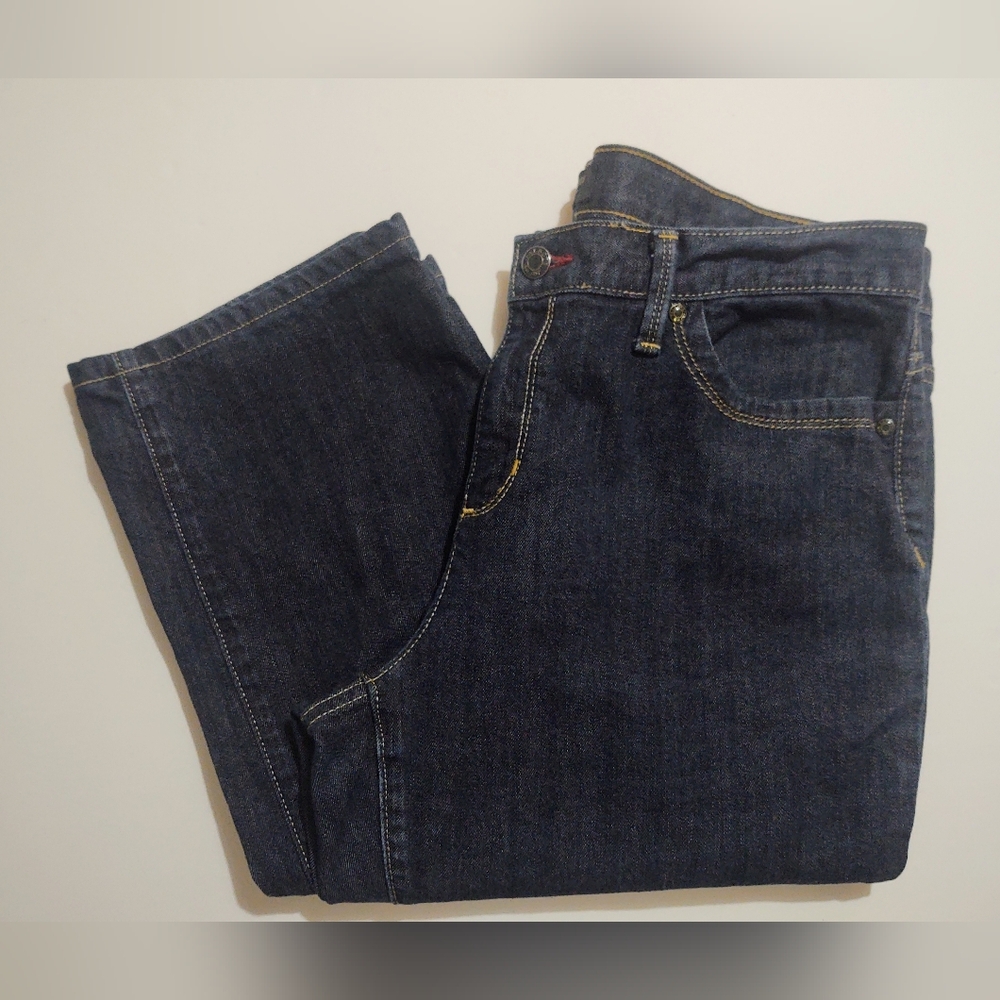 Talbot's Petites Straight Jeans Sz 14P Dk Wash